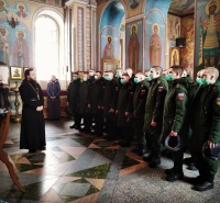 Молебен для военных перед профессиональным праздником