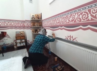 Продолжается роспись стен в храме святых Царственных страстотерпцев