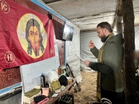 Настоятель воинского храма совершил Крещение военнослужащих в зоне СВО