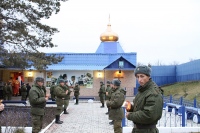 Правящий архиерей возглавил праздничное богослужение в воинском храме во имя святого великомученика Димитрия Солунского