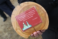 На месте будущего монастыря состоялась закладка первого венца храма нмч. Екатерины Арской