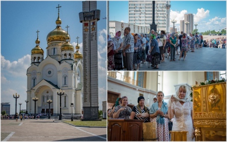 Хабаровчане идут поклониться мощам блаженной Матроны: фотовзгляд