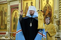 В канун Недели 19-й по Пятидесятнице правящий архиерей совершил всенощное бдение в Спасо-Преображенском кафедральном соборе