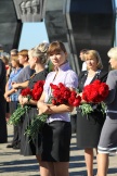 Торжественная церемония возложения венков к мемориалу воинов, павших в боях Второй мировой войны на площади Славы. 2 сентября 2011г.