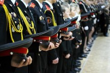 В кадетской школе №1 имени Ф.Ф.Ушакова г.Хабаровска состоялся молебен. 15 февраля 2012г.