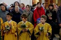 Божественная литургия в праздник Входа Господня в Иерусалим в Спасо-Преображенском кафедральном соборе 09 апреля 2017 г.