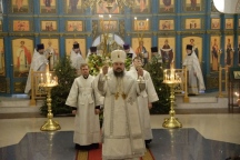 Божественная литургия в храме Покрова Божией Матери 12 января 2018 г.