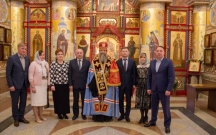 Митрополит Хабаровский и Приамурский Артемий совершил праздничный молебен в домовом храме духовной семинарии. 28 апреля 2019 г.