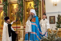 Великая вечерня в Спасо-Преображенском кафедральном соборе 07 января 2020г.