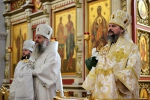 Божественная литургия в Спасо-Преображенском кафедральном соборе  17 января 2021 г.