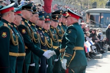 Владыка Артемий возглавил молебен за дарование Победы на генеральной репетиции Парада 7 мая 2023 года